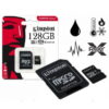 Memoria Micro SD 128 GB Canvas Kingston C/Adaptador – microSD, SD Clase 10