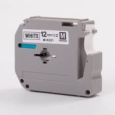Casete de Cinta 12mm Negro S/Blanco 8Mts Brother M-K231BZ - Imagen 2