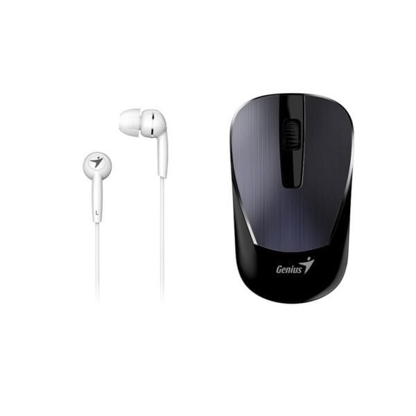 Mouse Genius BlueEye NH-7018 Negro + Auricular WiFi