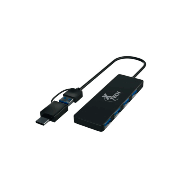 Hub USB 3.0 y Tipo C - 4 Puertos XTech XTC-390