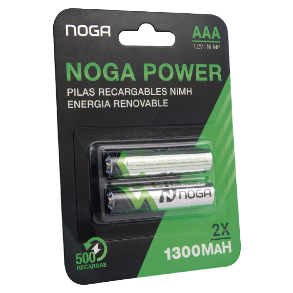 Pilas AAA Recargable NP-AAAM 1.3B Noganet Blister x 2