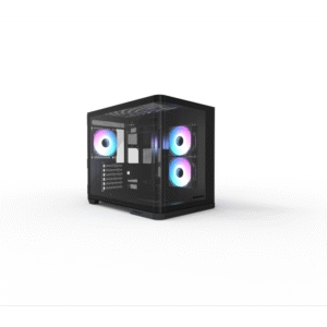 Gabinete Gamer Raidmax Infinita I630 Black Atx Fishtank Curved Glass Argb