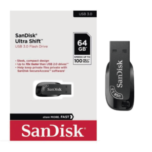Pendrive Sandisk de 64GB Ultra Shift USB 3.0