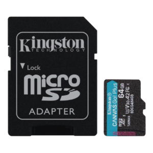 Memoria Micro SD 64 GB Canvas GO Plus G4 Kingston C/Adaptador – SDHC