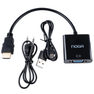 Cable Adaptador HDMI Macho a VGA Hembra + Audio Noganet