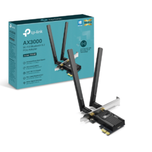 Placa de Red PCI-Express WiFi Banda Dual AX3000 – Archer TX55E – 2 Antenas – Wi-Fi 6 Bluetooth 5.2 – TP-Link