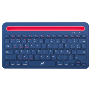 Teclado Slim C/Soporte Bluetooth 2.4 NKB-Q70 Azul y Rosa – Noganet