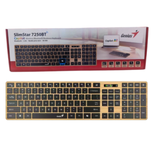 Teclado Slimstar 7250bt Ai Pine Wood Bluetooh + WiFi Genius