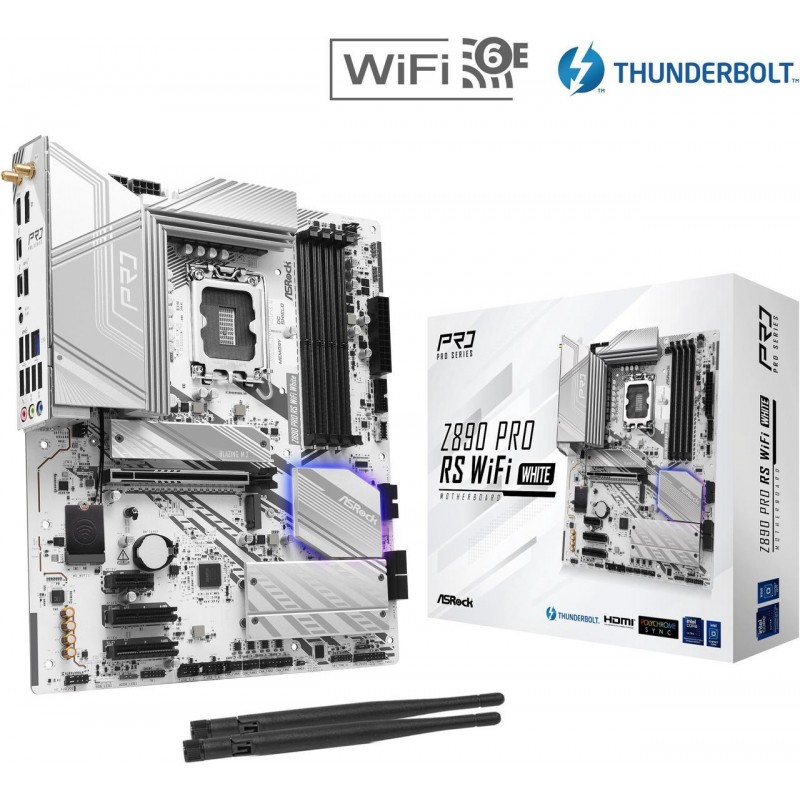 Mother Asrock (lga1851) Z890 Pro Rs Wifi White